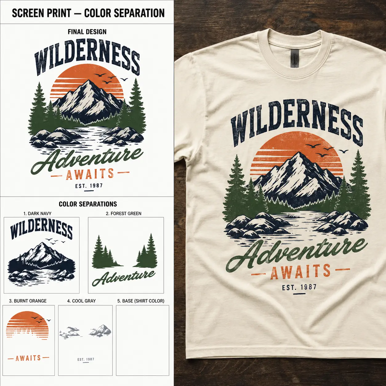 Screen Print — Color Separated